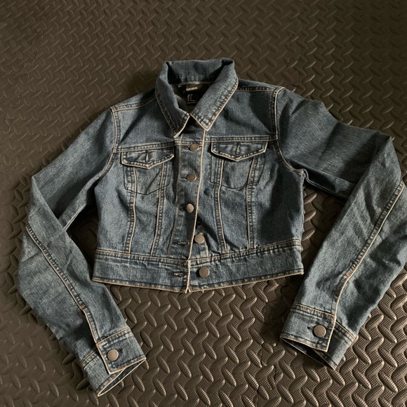 forever 21 jean jacket size small - Picture 1 of 3